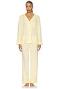 view 1 of 4 Gisele Long Pajama Set in Buttercream & Ivory