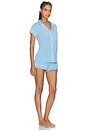 view 2 of 4 CONJUNTO DE PIJAMA SHORTIE GISELE in Summer Blue & White