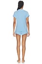 view 3 of 4 CONJUNTO DE PIJAMA SHORTIE GISELE in Summer Blue & White