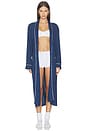 view 1 of 4 PEIGNOIR LONG GISELE in Navy & Ivory