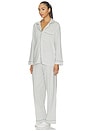 view 2 of 5 Gisele Printed Long Pajama Set in Geo Mod Desert Sage & Desert Sage
