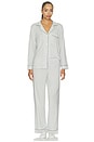 view 5 of 5 Gisele Printed Long Pajama Set in Geo Mod Desert Sage & Desert Sage