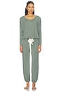 view 1 of 4 Gisele Slouchy Pajama Set in Desert Sage & Ivory