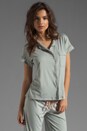 view 1 of 4 Miss Liberty Short PJ Top in Dove/Nude in Dove & Nude