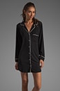 view 1 of 5 Gisele Sleep Shirt in Black/Sorbet Pink in Black & Sorbet Pink