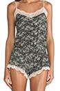 view 5 of 6 Genevieve Shelf Bra Teddy Romper in Black