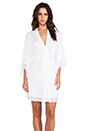 view 1 of 5 Kimono Lace Robe in White