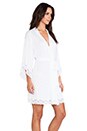 view 2 of 5 Kimono Lace Robe in White