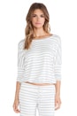 view 2 of 6 Lounge Stripe Slouchy Tee in Blue Shadow