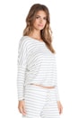 view 3 of 6 Lounge Stripe Slouchy Tee in Blue Shadow