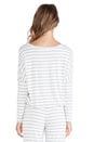 view 4 of 6 Lounge Stripe Slouchy Tee in Blue Shadow