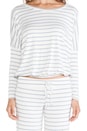 view 6 of 6 Lounge Stripe Slouchy Tee in Blue Shadow