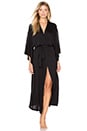 view 1 of 3 Colette Long Kimono Robe in Black