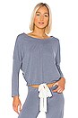 view 1 of 4 Heather Slouchy Top in Oxford Blue