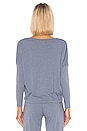 view 3 of 4 Heather Slouchy Top in Oxford Blue