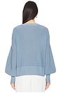view 3 of 4 Fine Gauge Sweater Cardigan in Faded Denim