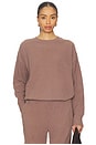 view 1 of 4 Boucle Crew Neck Pullover in Deep Taupe