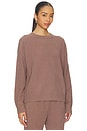 view 2 of 4 Boucle Crew Neck Pullover in Deep Taupe
