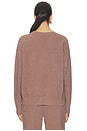 view 3 of 4 Boucle Crew Neck Pullover in Deep Taupe