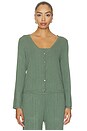 view 2 of 6 GILET MAILLE POINTELLE POINTELLE CARDIGAN in Desert Sage