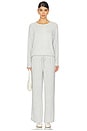 view 5 of 6 Cozy Time Wide Leg Pant in Light Heather Grey