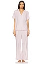 view 5 of 6 Nautico Boxer Pant in Pale Mauve & White