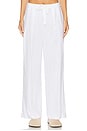 view 1 of 6 Linen Blend Relaxed Pant in Off White