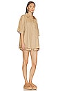 view 2 of 4 Linen Solid 3 Pc Set in Khaki
