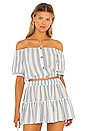 view 1 of 4 Umbrella Stripes Harper Crop Top in Zen Blue & Cloud