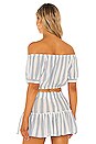 view 3 of 4 Umbrella Stripes Harper Crop Top in Zen Blue & Cloud