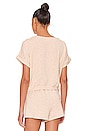 view 3 of 4 Softest Sweats The Short Sleeve Top in Oatmeal Heather