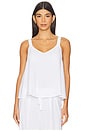 view 1 of 4 Linen Blend V Neck Cami in Off White