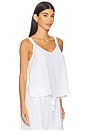 view 2 of 4 Linen Blend V Neck Cami in Off White