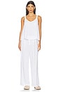 view 4 of 4 Linen Blend V Neck Cami in Off White