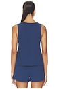 view 3 of 4 Aloe Infused Cotton The Tank Top in Navy