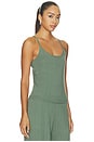 view 2 of 5 Pointelle Scoop Neck Cami Top in Desert Sage