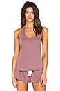 view 1 of 4 Heather Shelf Bra Racerback Tank in Woodrose