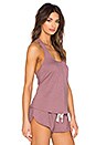 view 2 of 4 Heather Shelf Bra Racerback Tank in Woodrose