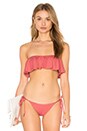 view 1 of 4 So Solid Tutu Bikini Top in Canyon Rose
