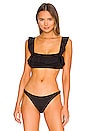 view 1 of 4 So Solid Jane Bikini Top in Black