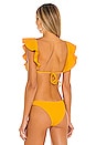 view 3 of 4 Alta Mare Graziela Bikini Top in Golden Yellow