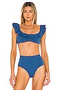 view 1 of 5 TOP BIKINI PIQUE in Bright Indigo