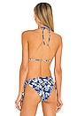 view 3 of 4 Nessa Bikini Top in Bright Indigo & Off White