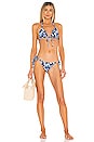 view 4 of 4 Nessa Bikini Top in Bright Indigo & Off White