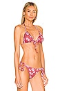 view 2 of 4 Nessa Bikini Top in Brick & Delphinium