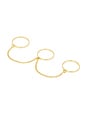 view 1 of 3 Thin Three Finger Ring in Gold