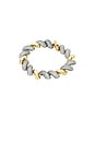 view 1 of 4 Small Two Tone Pavé Torsade Bracelet in Gold & Silver