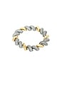 view 3 of 4 Small Two Tone Pavé Torsade Bracelet in Gold & Silver