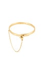 view 1 of 4 Thin Safety Chain Bangle in Gold