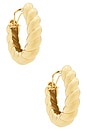 view 1 of 4 Torsade Hoop Earrings in Gold